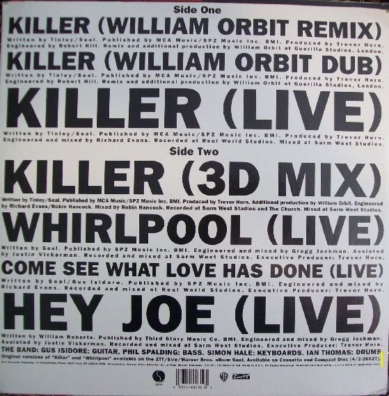 Seal, Killer, (12", Maxi), VG, 3626146488