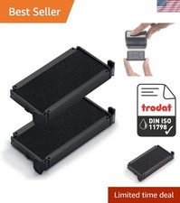 Printy 4912 Compatible Black Ink Pads - Easy Change, 2-Pack for Clean Stamping