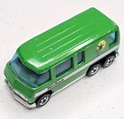 Hot Wheels Flying Colors Black Wall Wheels GMC Motor Home Green Vintage Original