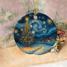 Starry Night Christmas Tree Ornament Van Gogh Winter Gift