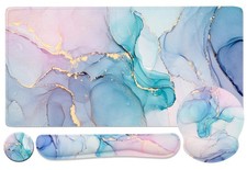 4-in-1 Gaming Mouse Pad Wrist Support Set Desk Pad Mouse Pad with Wrist Res...