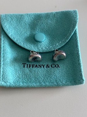 Tiffany & Co Sterling Silver Bean Earrings by Elsa Peretti. Original preowned.
