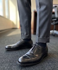 Allen Edmonds "PARK AVENUE" Derby Cap Toe Oxford Shoes Mens Sz 12C Black Luxury
