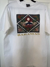 Vintage Blue Dolphin Designs Bahamas High Flyers SS T-Shirt Size XL Nature