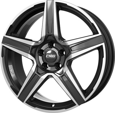 4x Alufelgen CMS C34 diamant schwarz 7x17 ET51 LK5 100 17 Zoll Felgen Alu