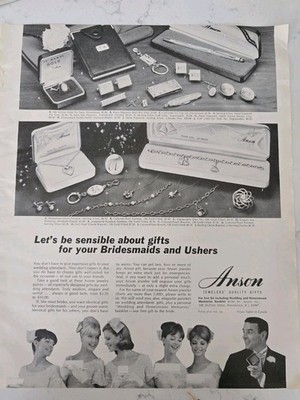1965 Anson Jewelry for your bridesmaids and ushers vintage ad