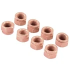 Copper Exhaust Nuts 8mm X 1.25 Threads / Vw Air-cooled Engines, Set Of 8