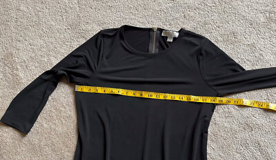 MICHAEL KORS | Classic Black Shift Dress | M | Gold Zipper | eBay