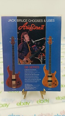 ARIA Pro II BASS GUITAR  JACK BRUCE CREAM  AD PRINT 8 X 11   979