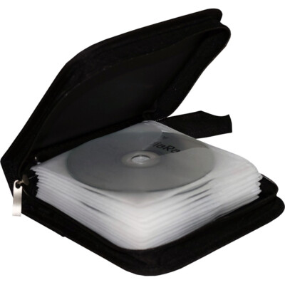 MediaRange  CD DVD BD Wallet für 24 Discs Tasche Case Mappe Box schwarz - NEU