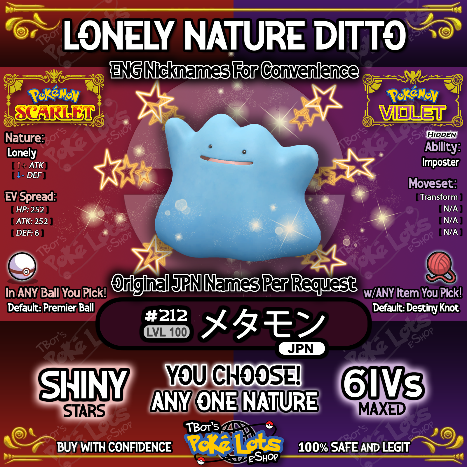 Give you a japanese ditto for masuda method breeding by Darkmind094