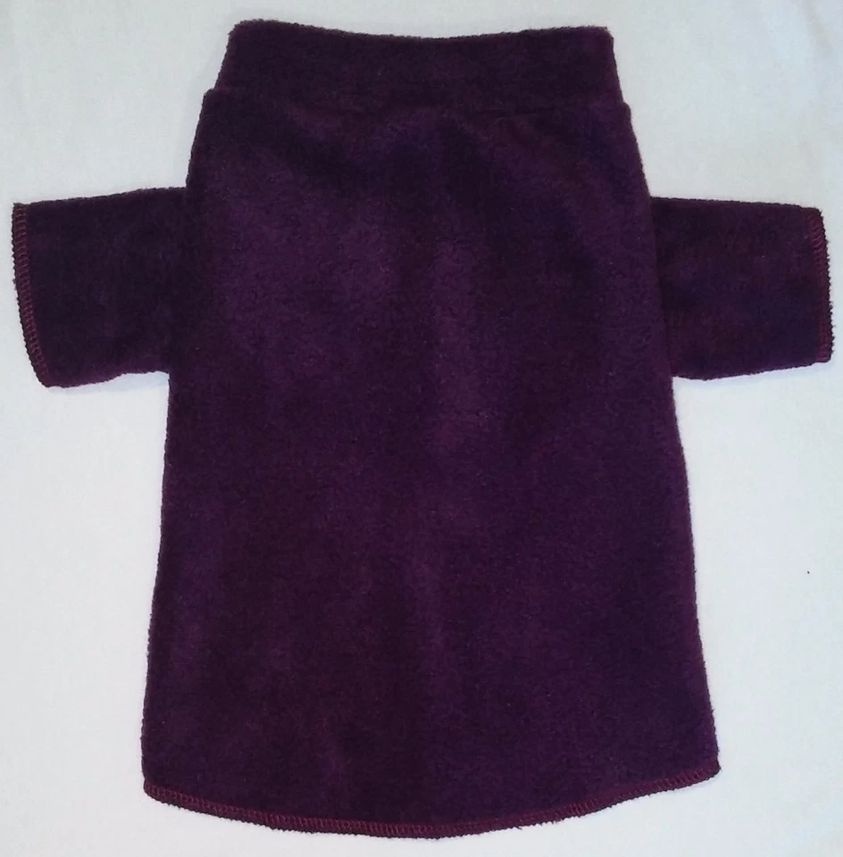LLDOGCLOTHES Blackberry Wine Fleece Long Sleeve Shirt Dog Puppy Pet Clothes XXXS - Large