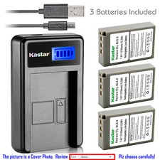 Kastar Battery LCD Charger for Olympus BLS-5 BLS5 Olympus Stylus 1 Stylus 1s