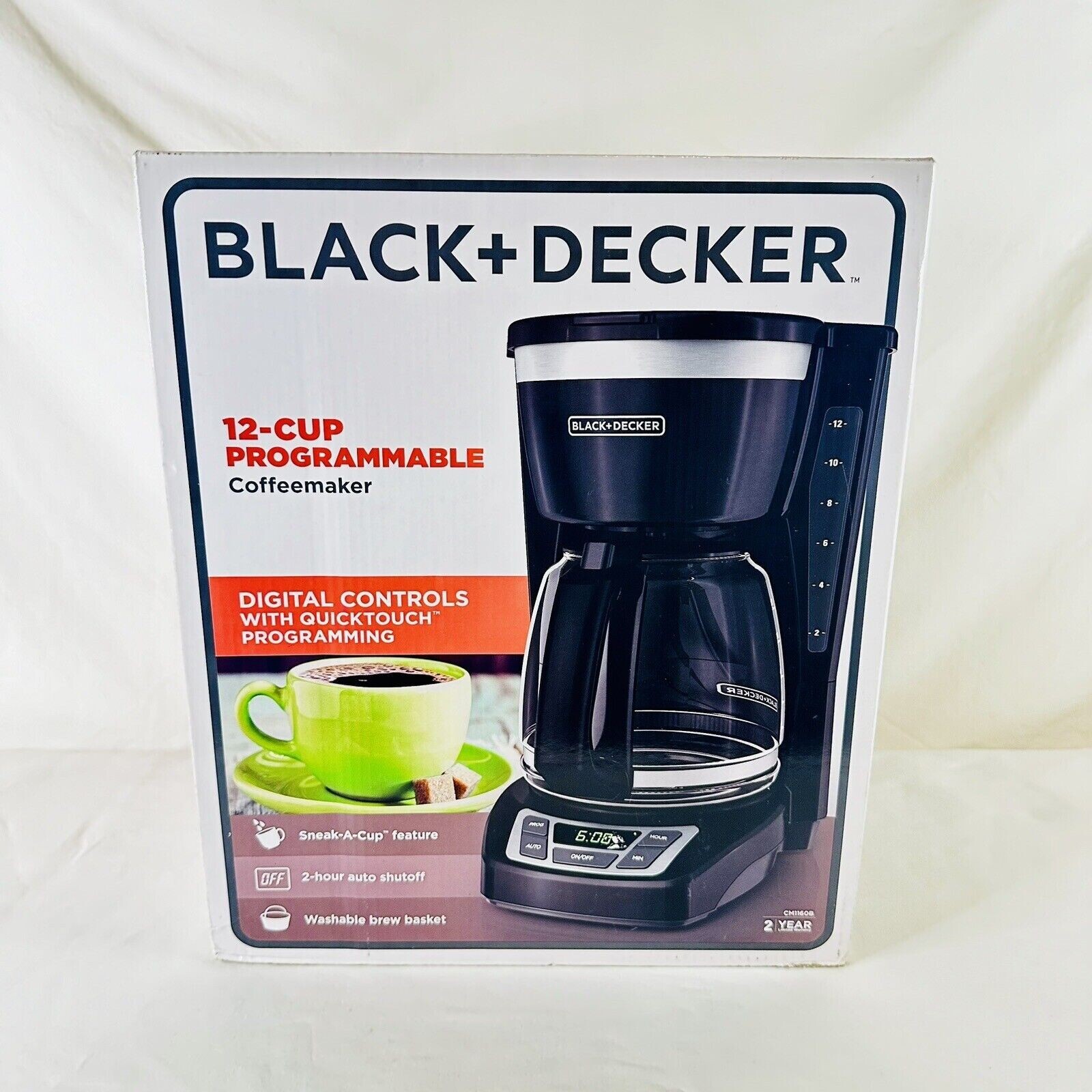 Black Decker Coffee Maker 12Cup Programmable CM1160 B 692619431414 eBay