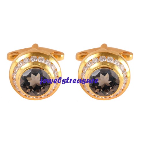 Clou D'oreille 8mm Zircon Noir – Argent Sterling Plaqué Or