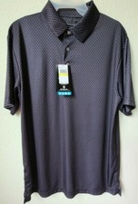 Medium PGA Tour Golf Polo Short Sleeve Athletic Shirt Men's Dark Gray Asphalt