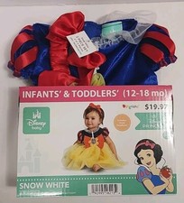 Disney Infants Toddlers 12-18 Mo Snow White Halloween Costume Complete NEW