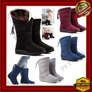 Botas De Mujer Para Invierno Zapatos De Nieve Impermeables Cálidas Botines  Moda- | eBay