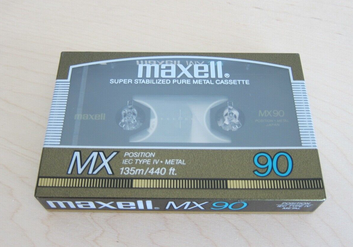 maxell　MX90　マクセル　メタル　カセットテープ New, sealed! Maxell MX90 Audio Cassette Tape, Metal, TypeIV | eBay