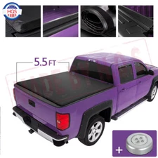 Roll Up Soft Tonneau Cover 5.5 Feet 66" For 2007-2021 Toyota Tundra Crew Max Cab