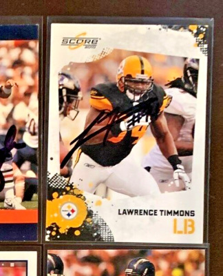 LAWRENCE TIMMONS Pittsburgh Steelers 2010 Score SIGNED / AUTOGRAPH