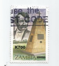 ZAMBIA; 2000 National Monuments Issue of 1996 Surcharged K700 ON K100 USED *S