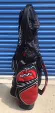 Ogio Atlas Red Uniter Golf Cart Bag 15 Way Rain Cover Strap EUC