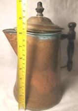 Vintage Antique Metal Copper Coffee Pot with ...