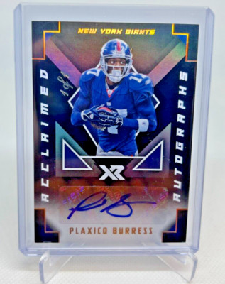 2020 Panini XR Acclaimed Autographs PLAXICO BURRESS Black True 1/1 AUTO Giants