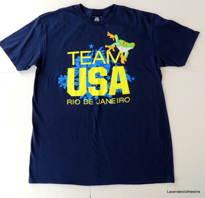 Frog From Rio 2 Merch Olympic Team Rio De Janeiro Frog Tee Shirt XL Chest: 44