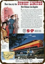 1951 SOUTHERN PACIFIC SUNSET TRAIN Vintage Look DECORATIVE REPLICA METAL SIGN
