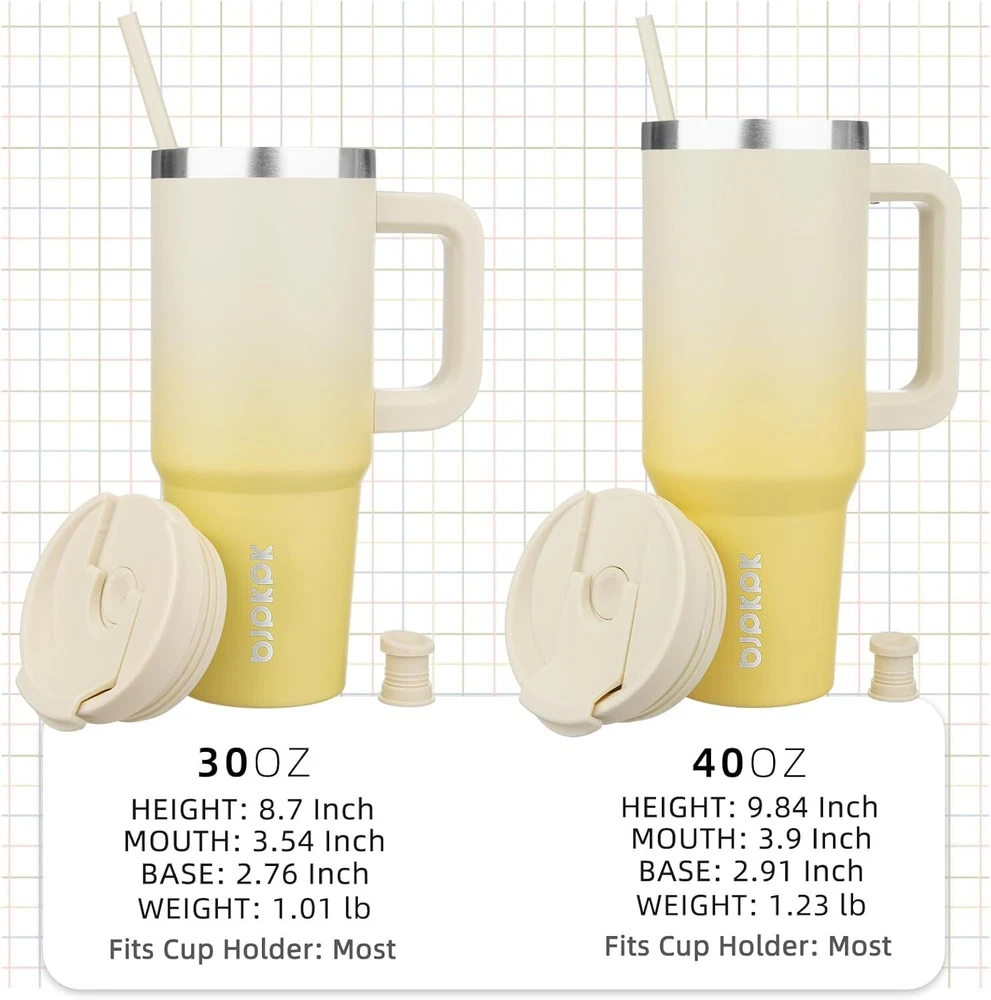 Tumbler with Handle and Straw 30 Oz Insulated Tumbler Cups with Lid Stainless Tumbler with Handle and Straw 30 Oz Insulated Tumbler Cups with Lid Stainless