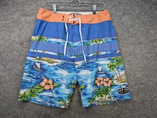 Ron Jon Surf Shop Board Shorts Mens Size 31 Swim Trunks Tropical Surf Beach