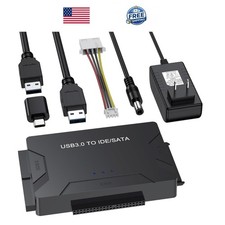 USB Hard Drive Adapter 3.0 Type C SATA IDE HDD SSD Data Recovery Tool