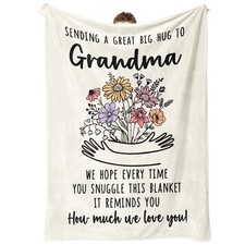 Grandma Gifts Blanket, Christmas Birthday Gifts for Grandma from Grandkids, B...
