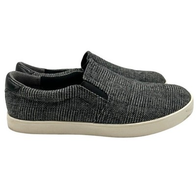 Dr Scholl's Madison Slip On Sneaker 8.5 Glen Plaid Gray Be Free Comfort Flat