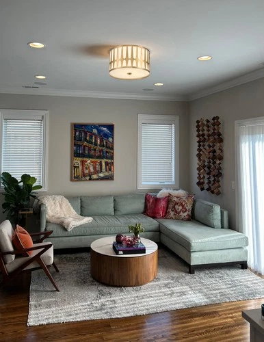 Crystorama Lighting Group ROY-800 Royston 3 Light 18"W Flush - Gold - Picture 2 of 9