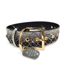Jacqueline Kent Midnight Mermaid Crystal Dog Collar- Large