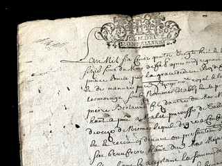 Antique Paper Document from 1686