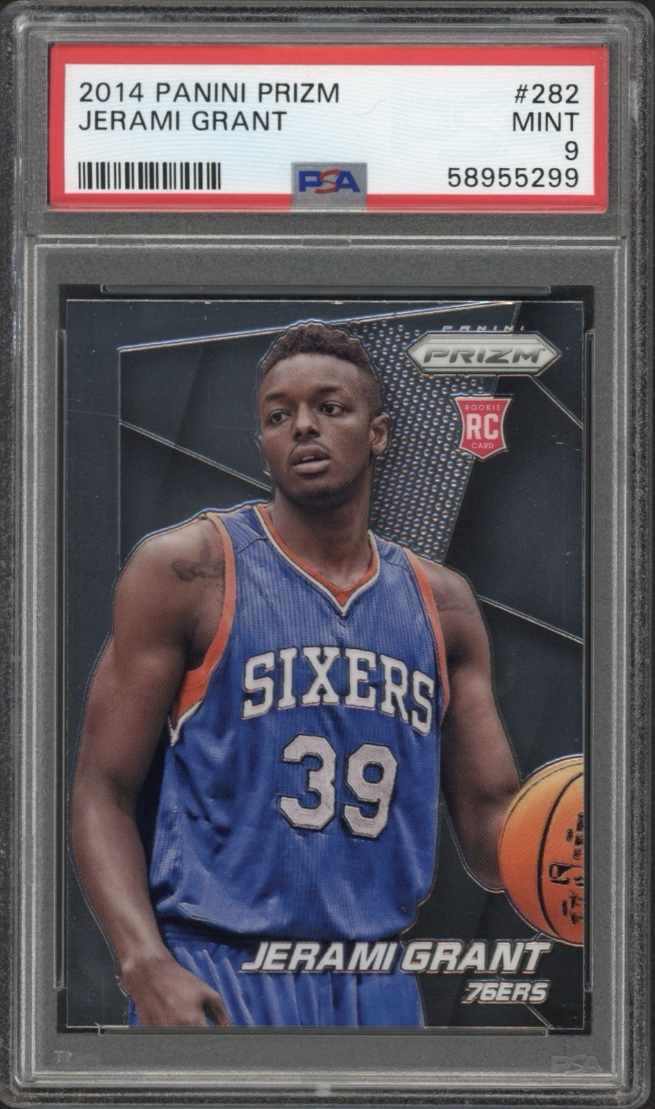2014 Panini Prizm Jerami Grant Rookie RC #282 PSA 9 Mint Philadelphia 76ers