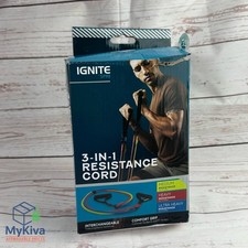 Ignite by SPRI 3-in-1 Resistance Bands 30 60 lb Set w/ Door Anchor Open Box