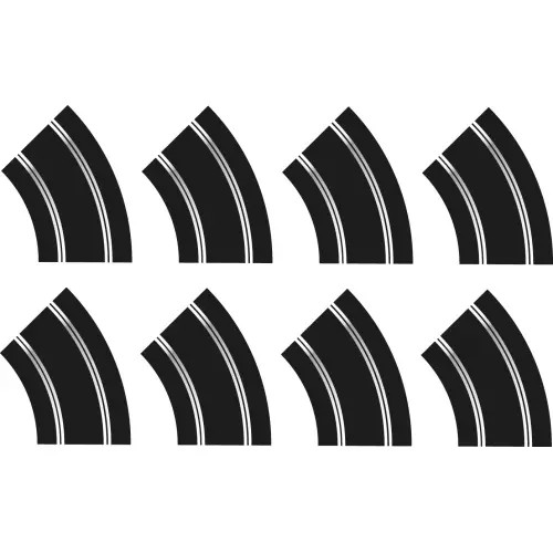 Scalextric C8196 R2 Curve (8 pcs) - Track Extension Pack