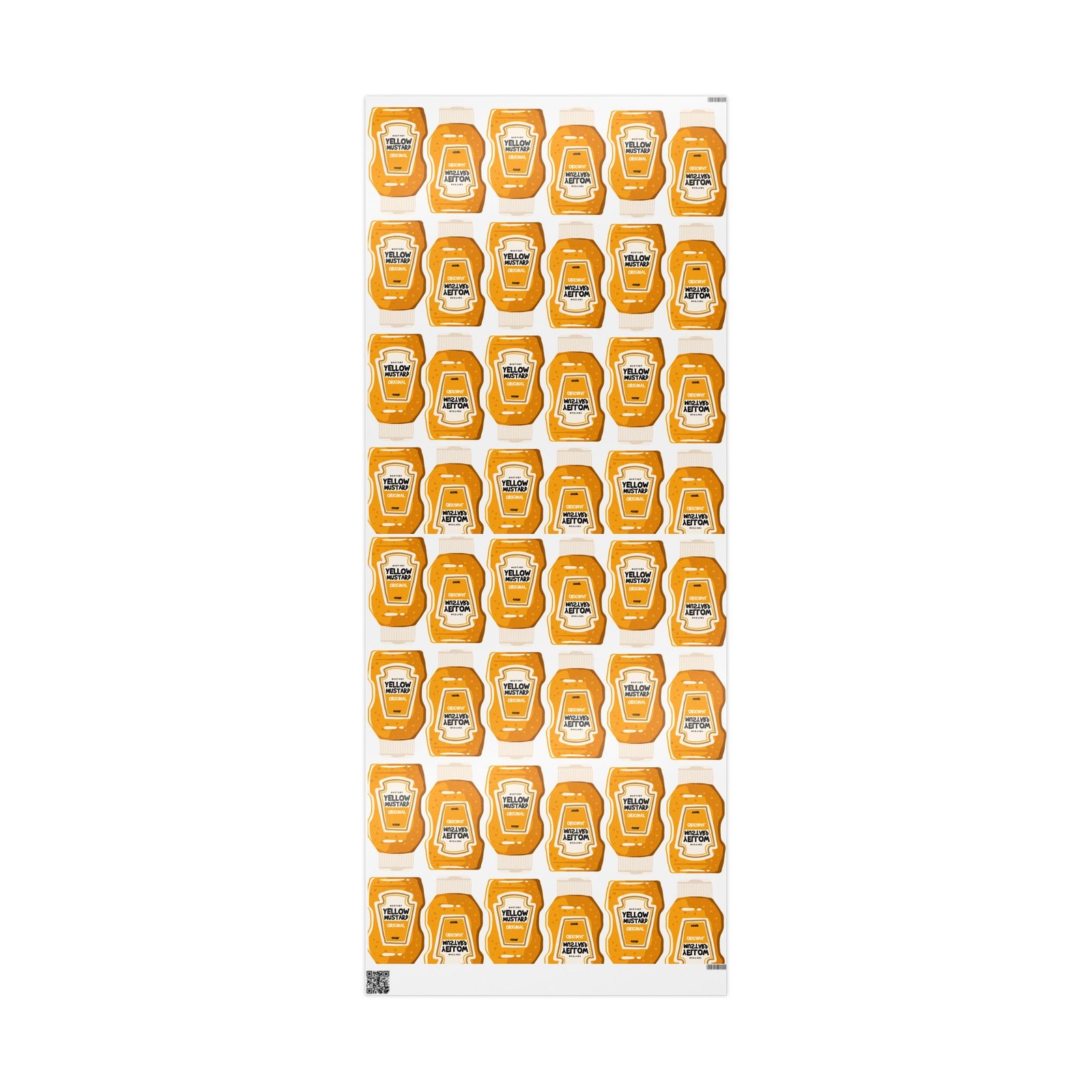 Yellow Mustard Condiment Lovers' Premium Eco Friendly Decorative Wrapping Paper