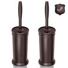 Toilet Brush, Aluminum Alloy Toilet Brush and Holder Set with Long Handle Dur...