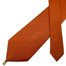 DAKS Tie Silk Orange Korea Men's Classic Designer Necktie