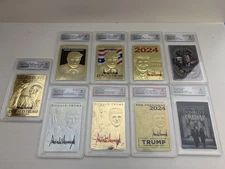 9 Donald J. Trump Cards Graded By “WCG” All Graded 10’s.