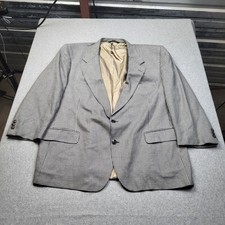 Burberrys Blazer Mens 48R VTG 80s Wool Gray Houndstooth Suit Jacket Sport Coat
