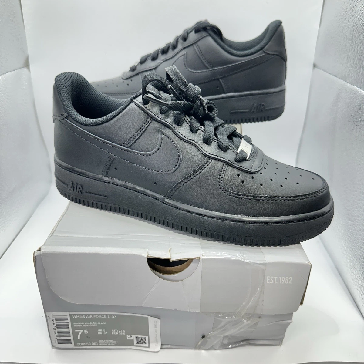 Nike Air Force 1 '07 Triple Black W for sale | eBay