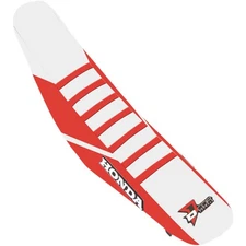 Dcor 30-10-476 Factory Reinforced Seat Cover - Red Sides/White Top with Red Ribs