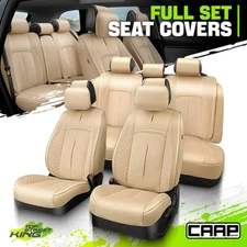 CAAP Driven Voris Series Full Set Seat Covers Protector for Car Beige/Black